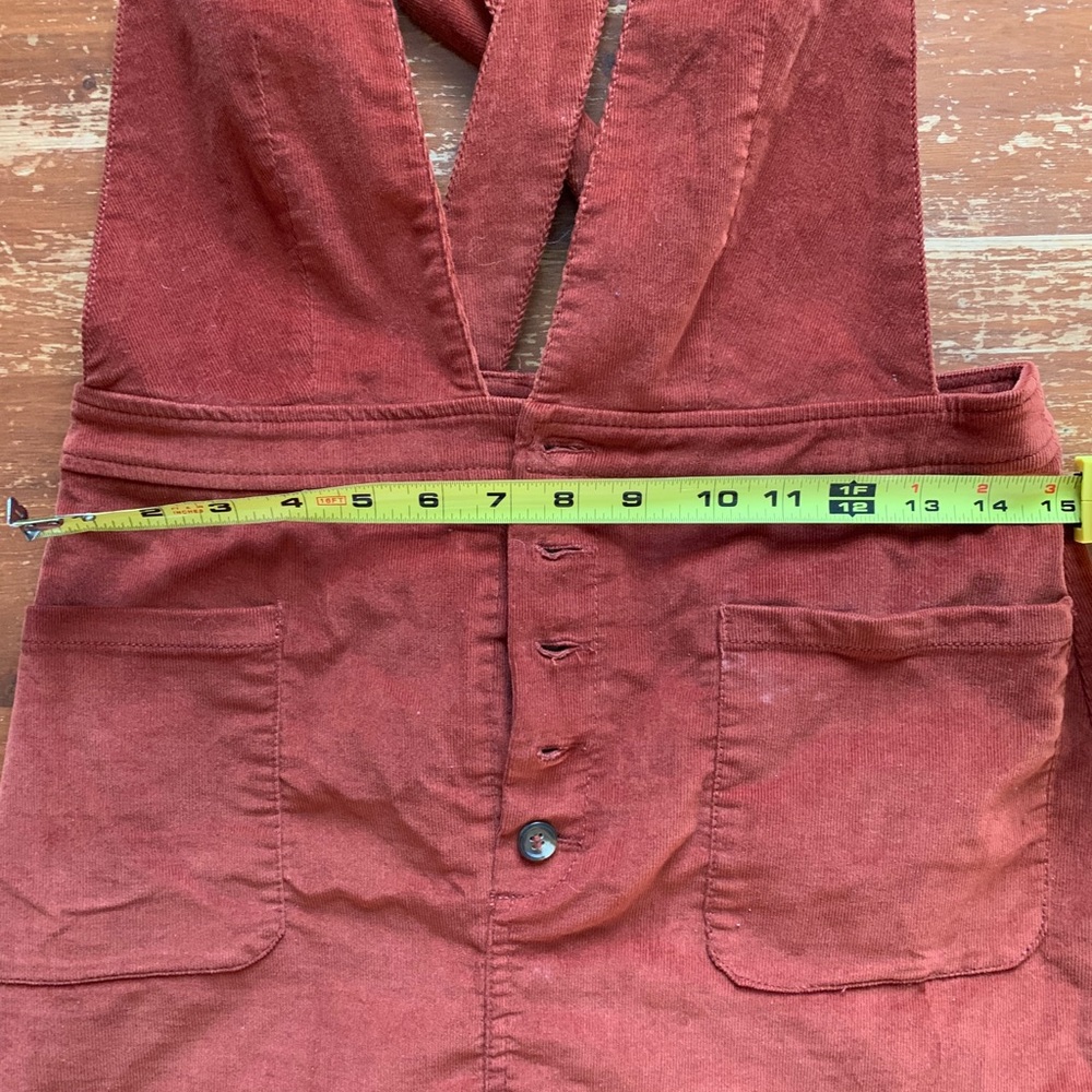 Free People burnt orange pinafore dress - Picture 4 of 5